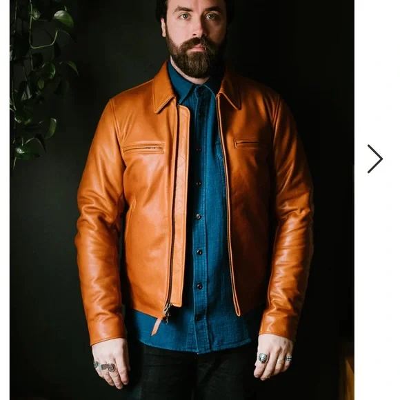 The moto jacket in whiskey steerhide sale